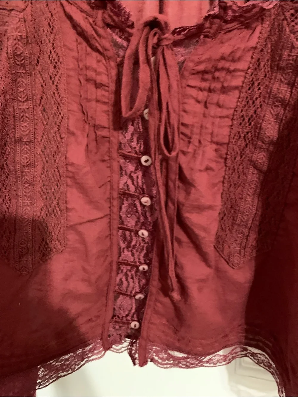 Free People lightweight burgundy